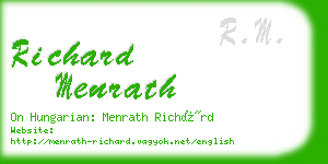 richard menrath business card